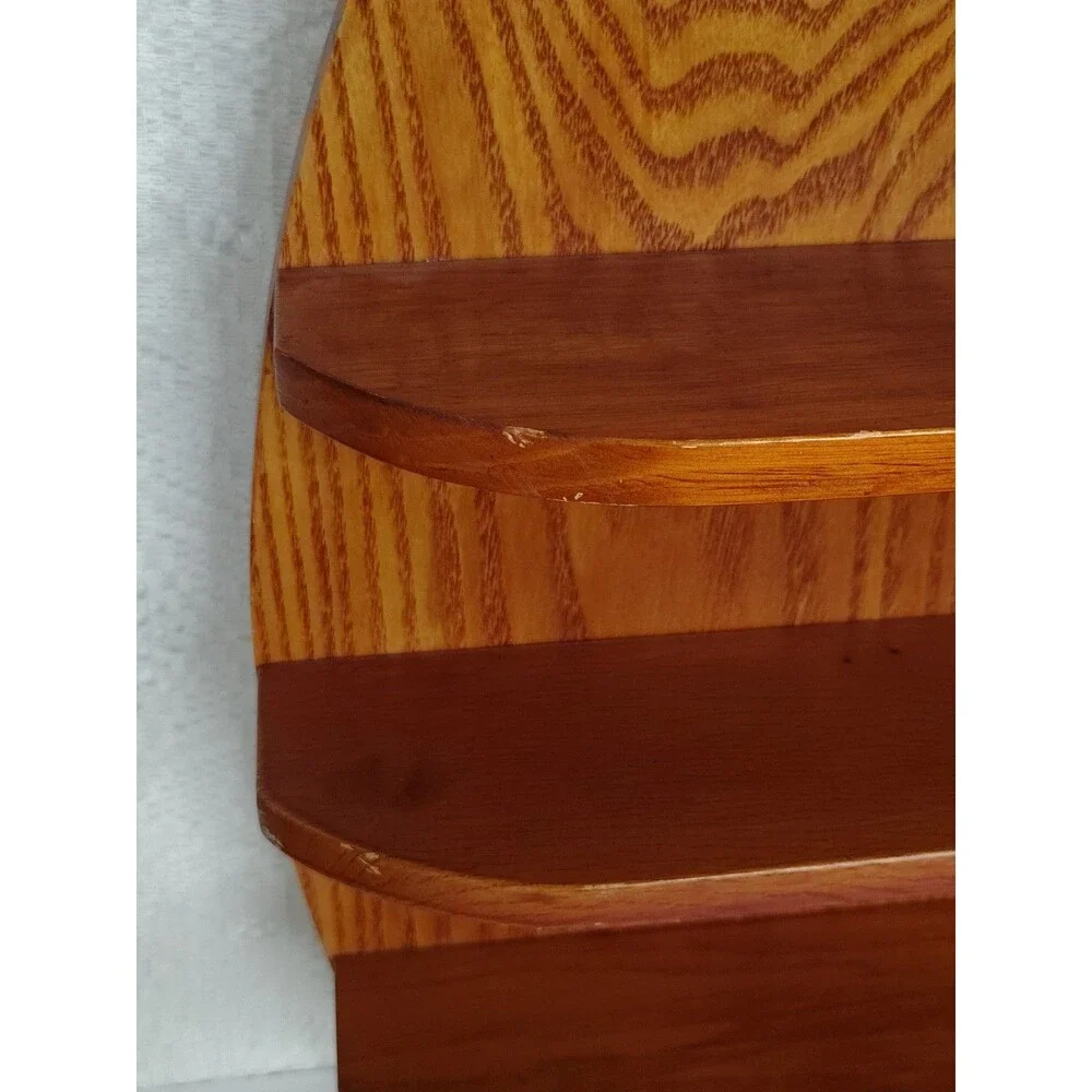 Jack Daniels 2002 Solid Wood Shot Glass Display Shelf Barrel Shape Design